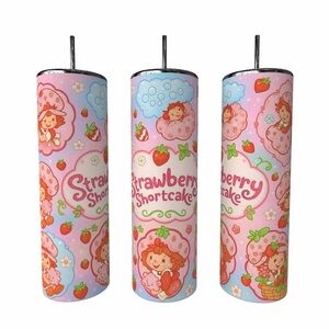 Vintage Inspired Strawberry Shortcake Tumbler